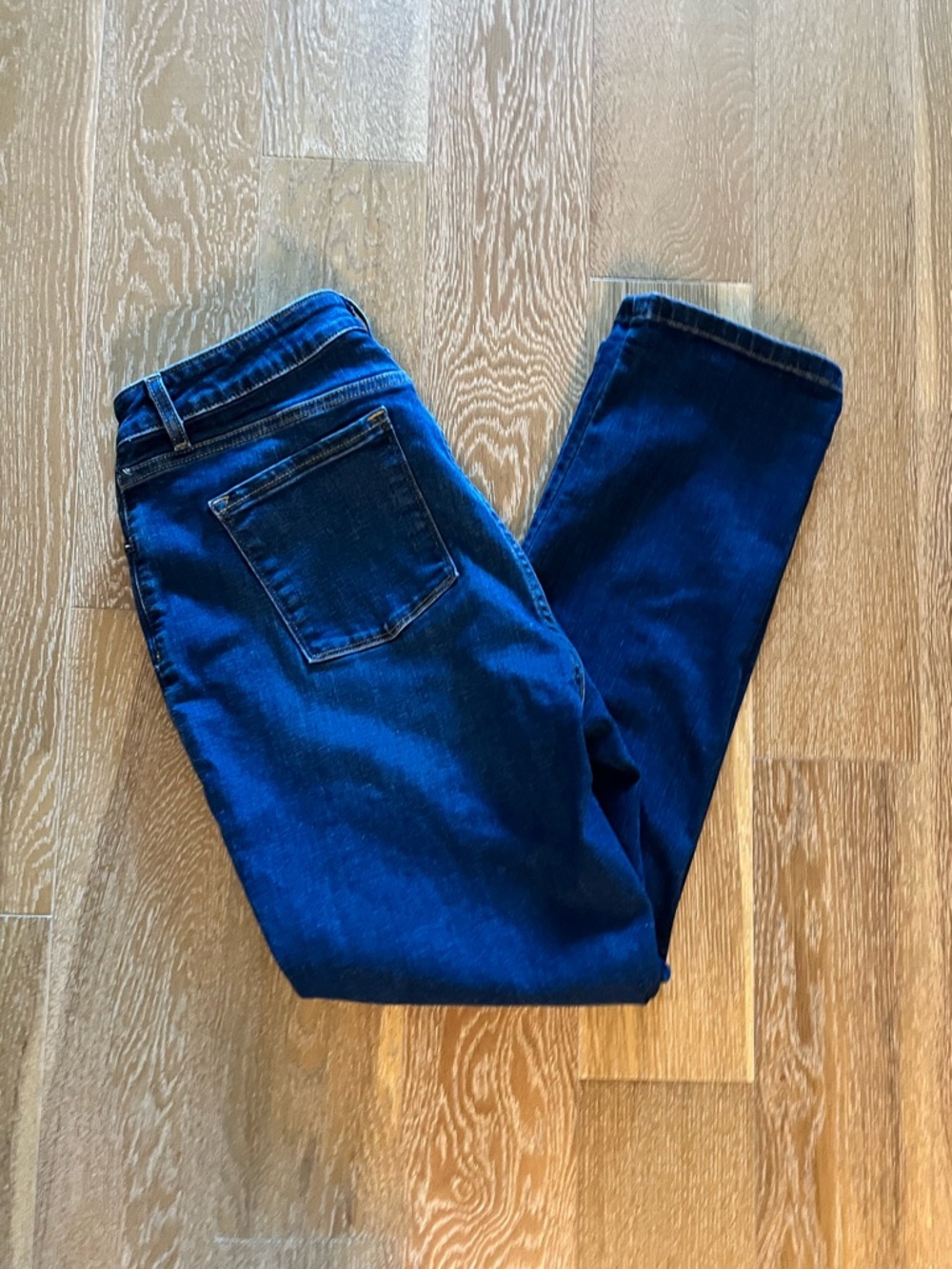 L.L. Bean Women’s Slim Straight Jeans in Dark Blue size 14 classic fit